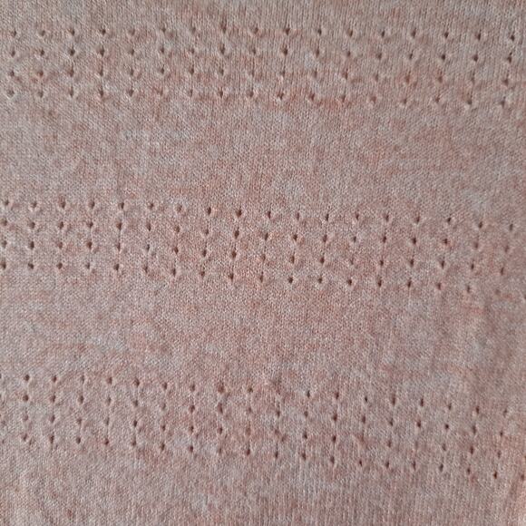 Akemi & Kim Peach Scoop Neck Long Convertible Sleeve Shirt Tail Tee-Shirt - M - Picture 8 of 12